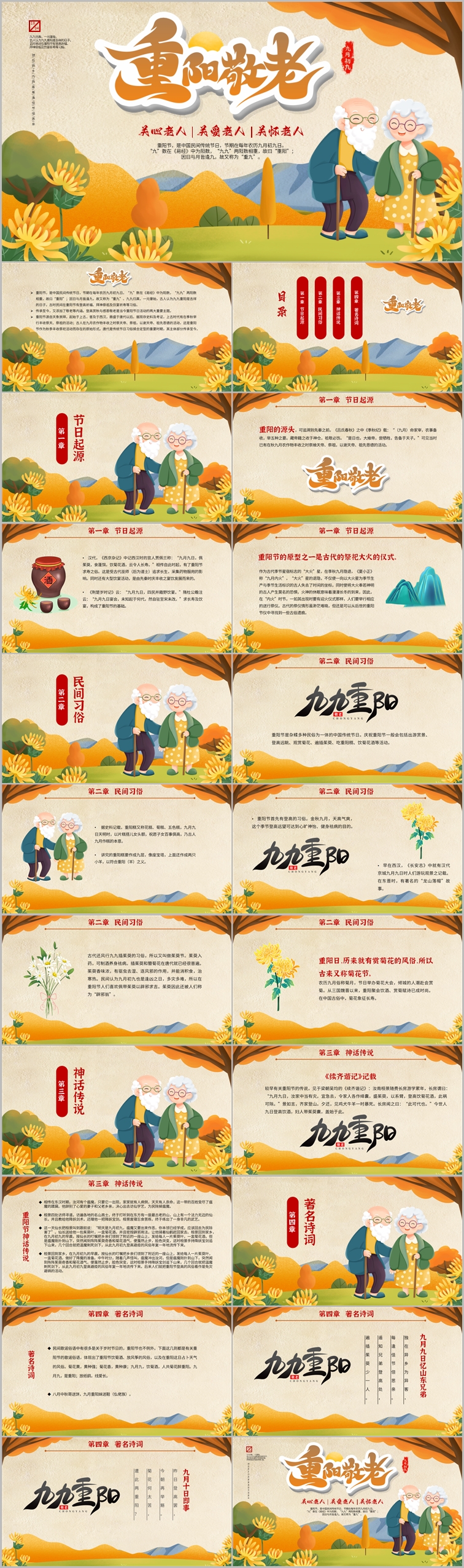 九九重阳节科普知识课件-节日庆祝（015）
