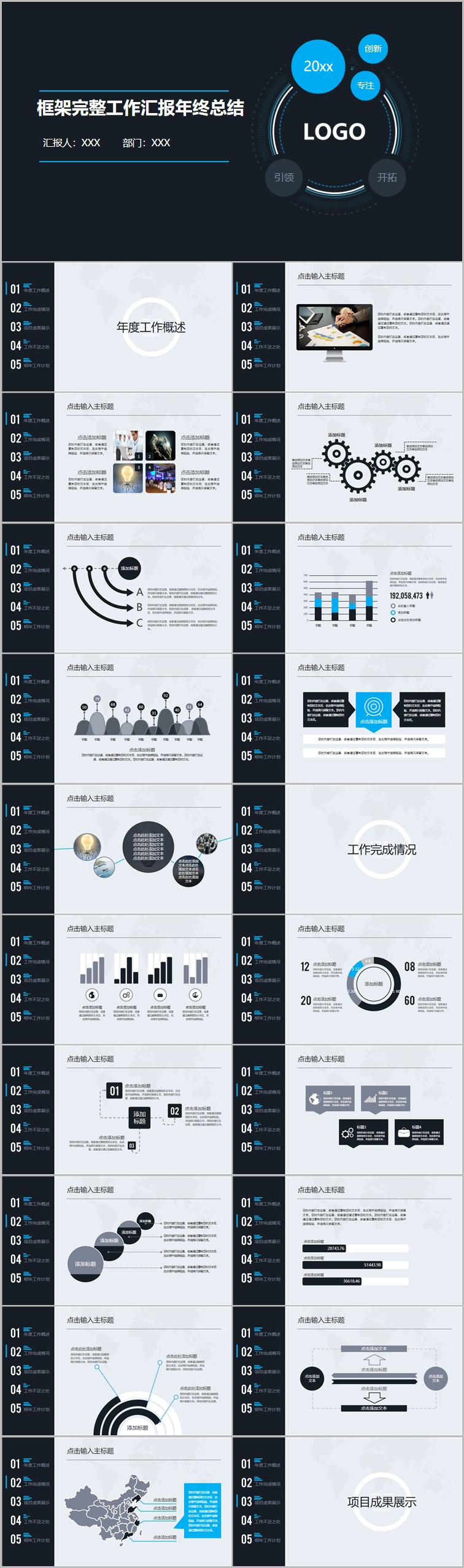 工作汇报年终总结精选ppt模板-年终总结（012）