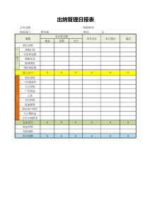 出纳管理日报表-财务会计（010）