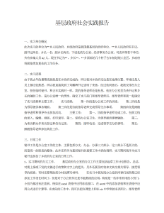 大学生基层政府社会实践报告-社会实践（016）