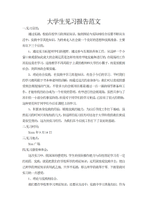 大学生见习报告范文-社会实践（018）