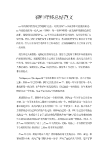 律师年终总结范文-工作总结（010）