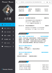 求职简历七芒星单页-求职简历（012）