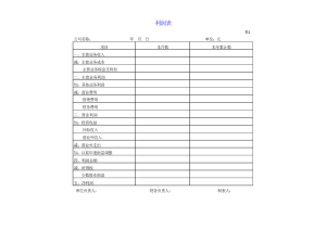财务报表模板全套(excel)-财务会计（001）